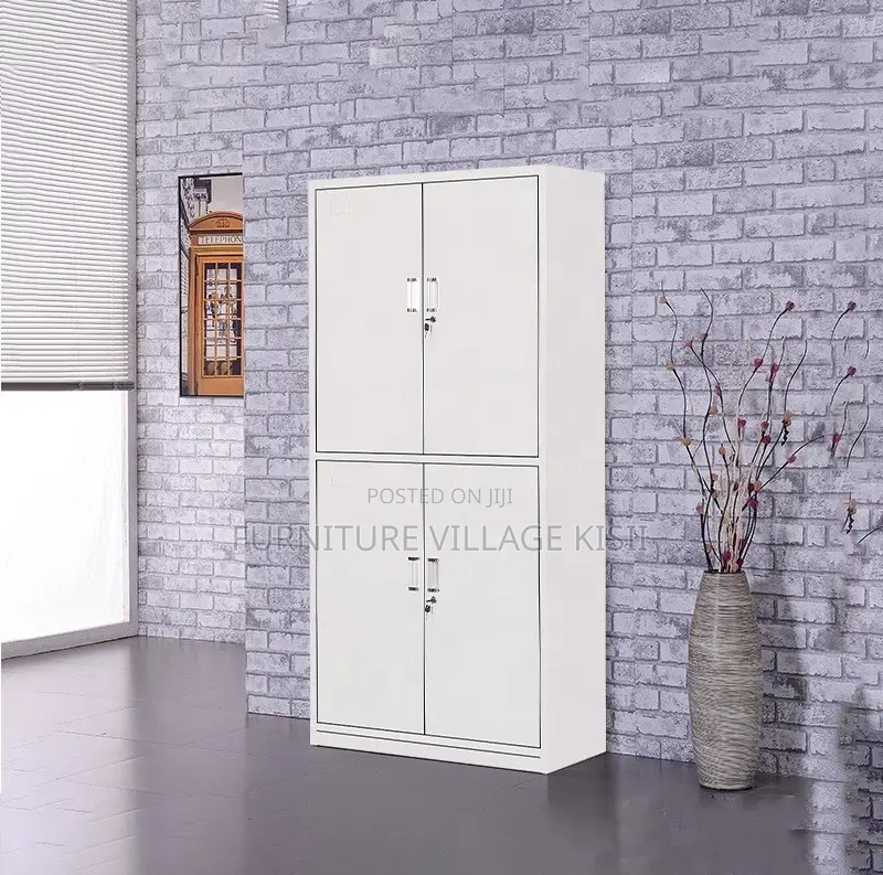 Office Cabinet ; 4-Door Lockable Storage Steel Locker
