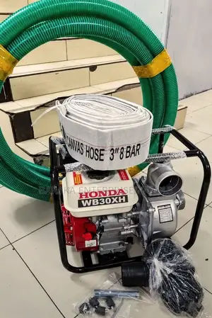 Complete Petrol Honda Water Pump+canvas Pipe Sunction Pipe
