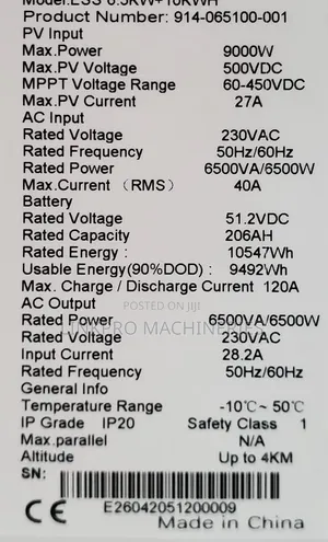 Redsun 2-in-1 10kwh Lithium Battery + 6kva Hybrid Inverter