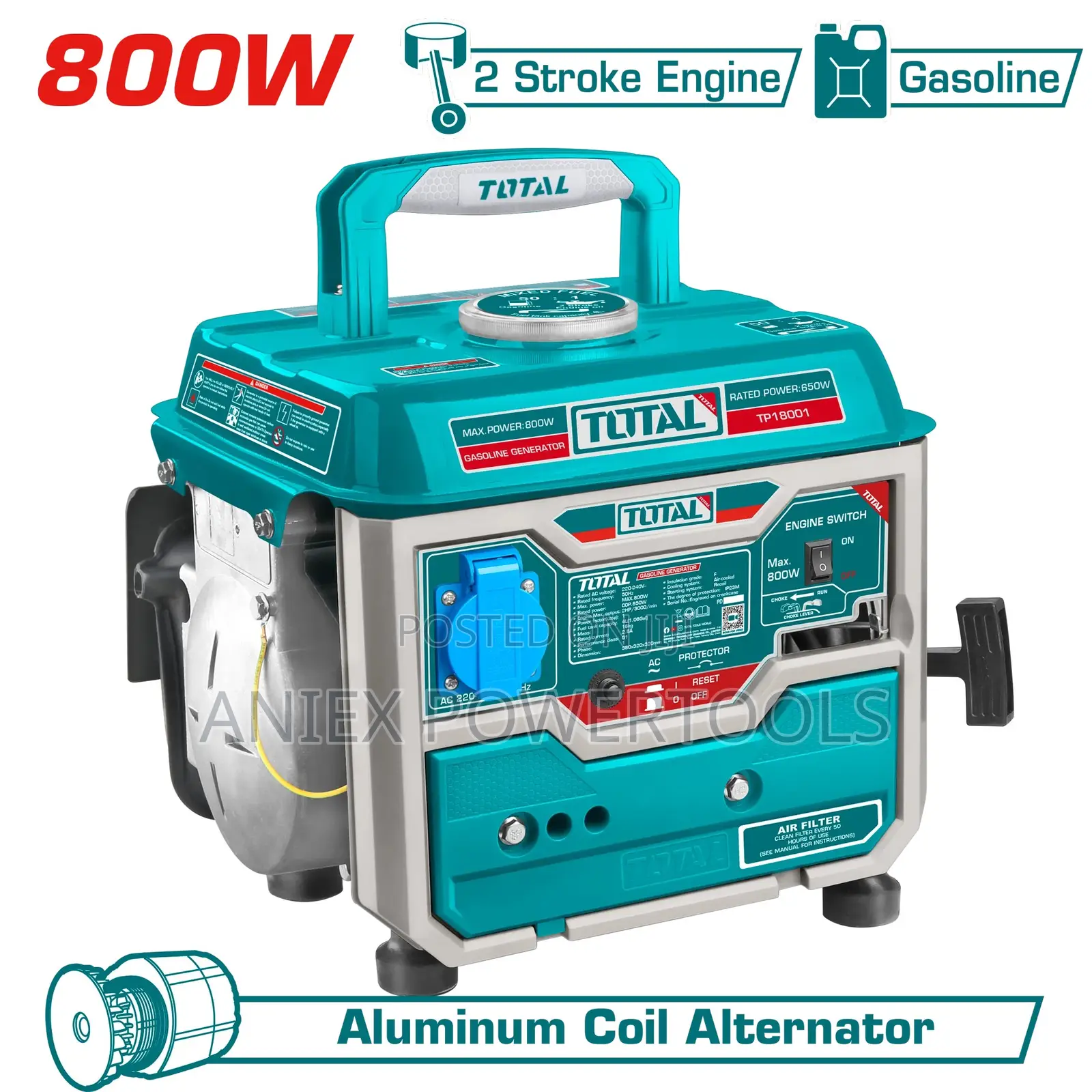 Total TP18001-8 Gasoline Generator 0.8W