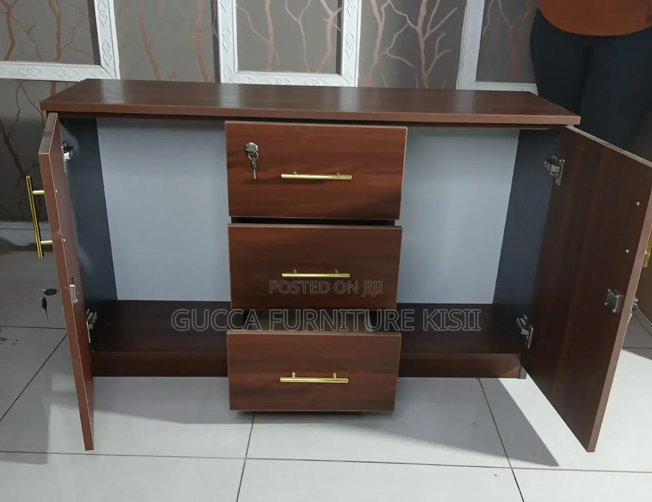 3-Door Credenza Cabinet