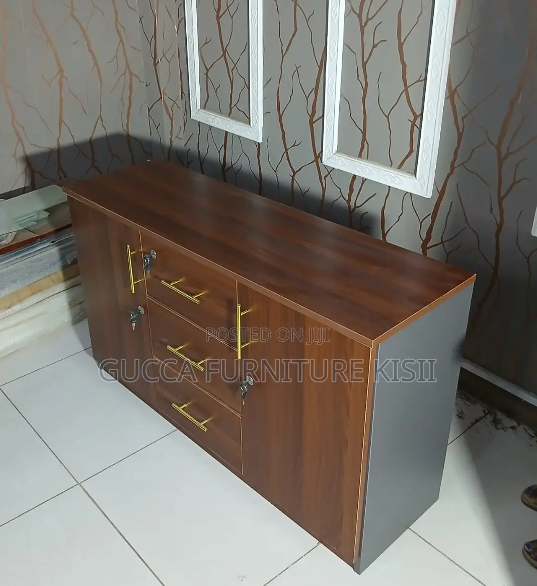 3-Door Credenza Cabinet