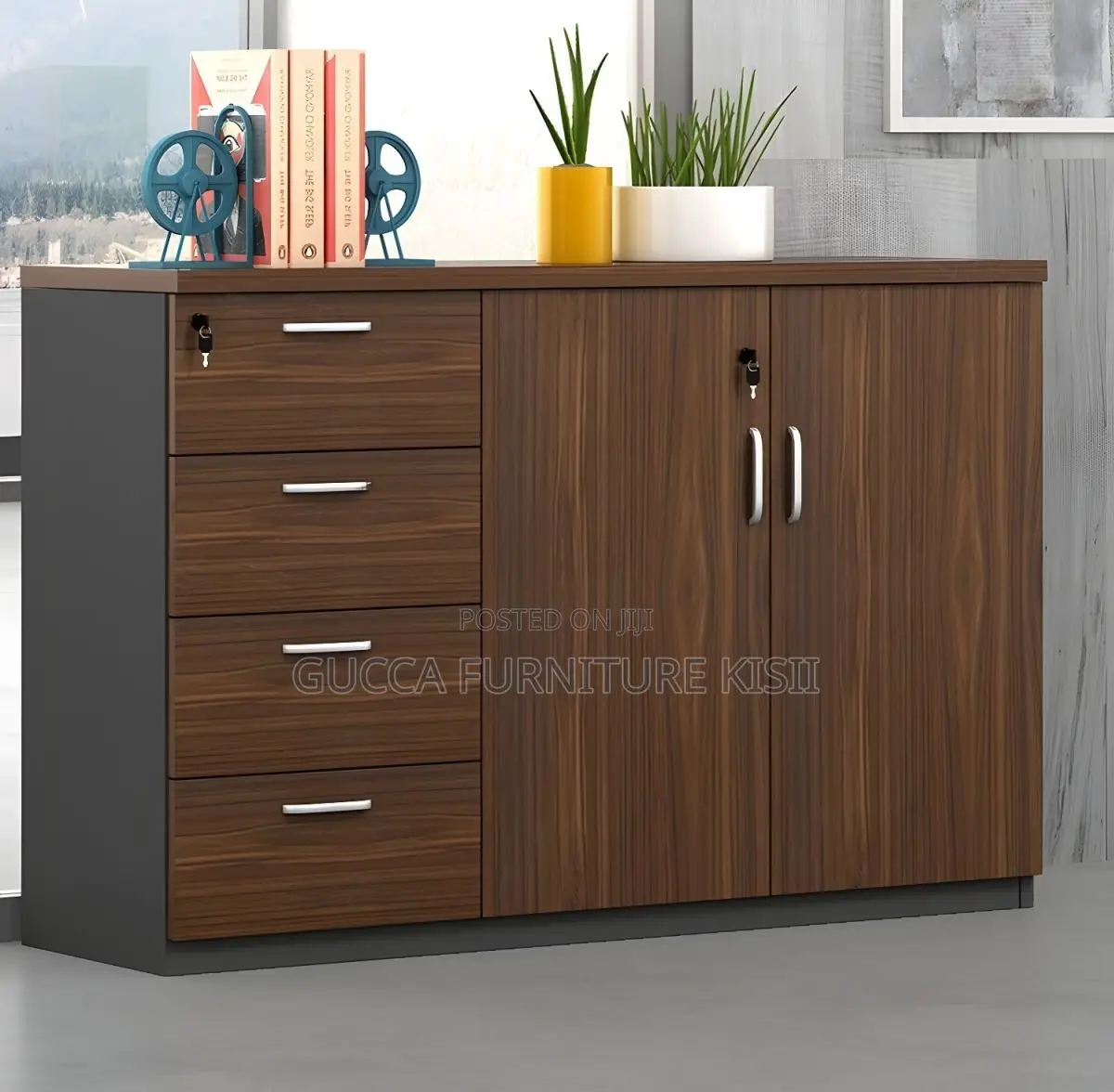 3-Door Credenza Cabinet