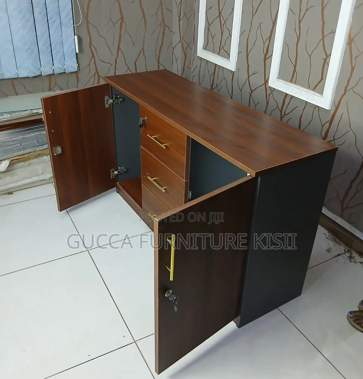 3-Door Credenza Cabinet