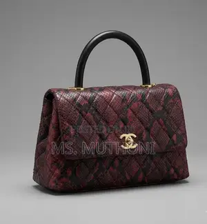 Chanel Python Coco Handle Flap Bag