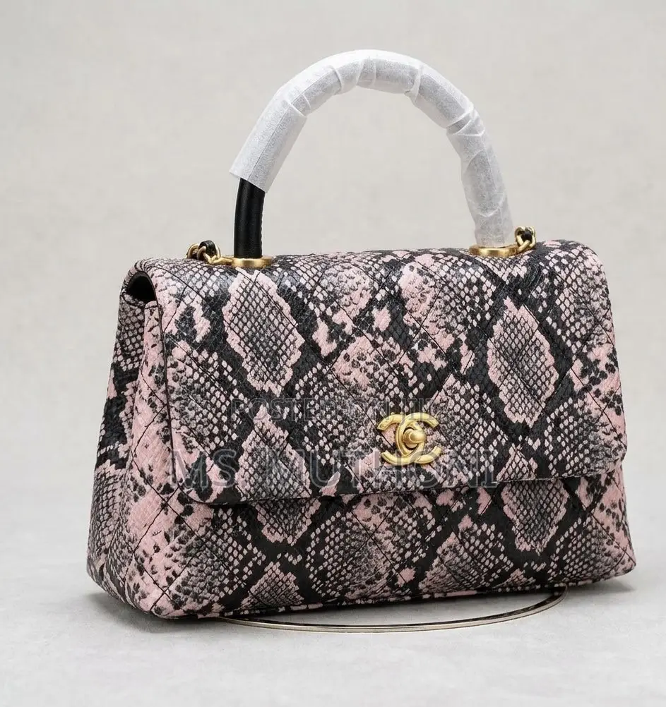 Chanel Python Coco Handle Flap Bag