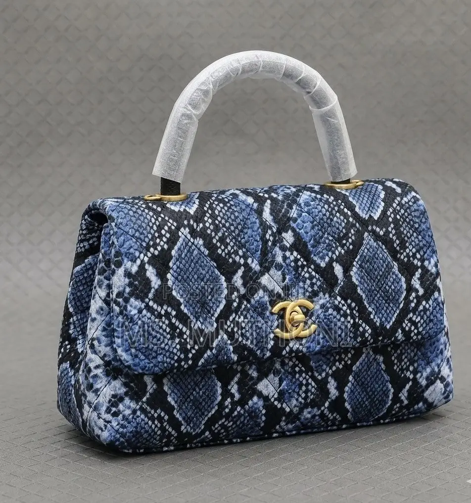 Chanel Python Coco Handle Flap Bag