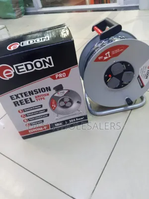 EDON 50 Meters Heavy Duty Cable Reel British Type Sockets