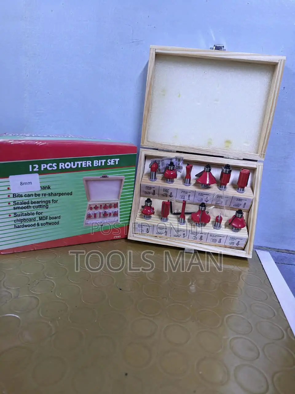 12PCS 8mm Router Bit Set Woodworking Cutter Bits MDF Hardwood