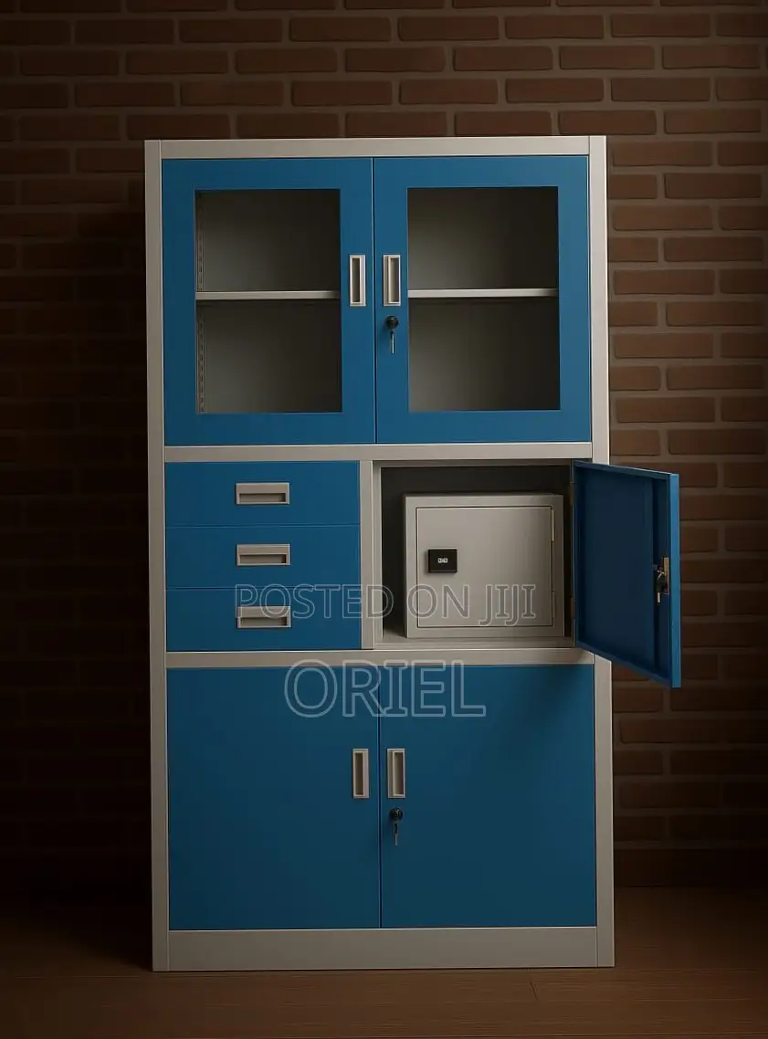 Office Cabinet : Blue Lockable Filing Cabinet With Safe