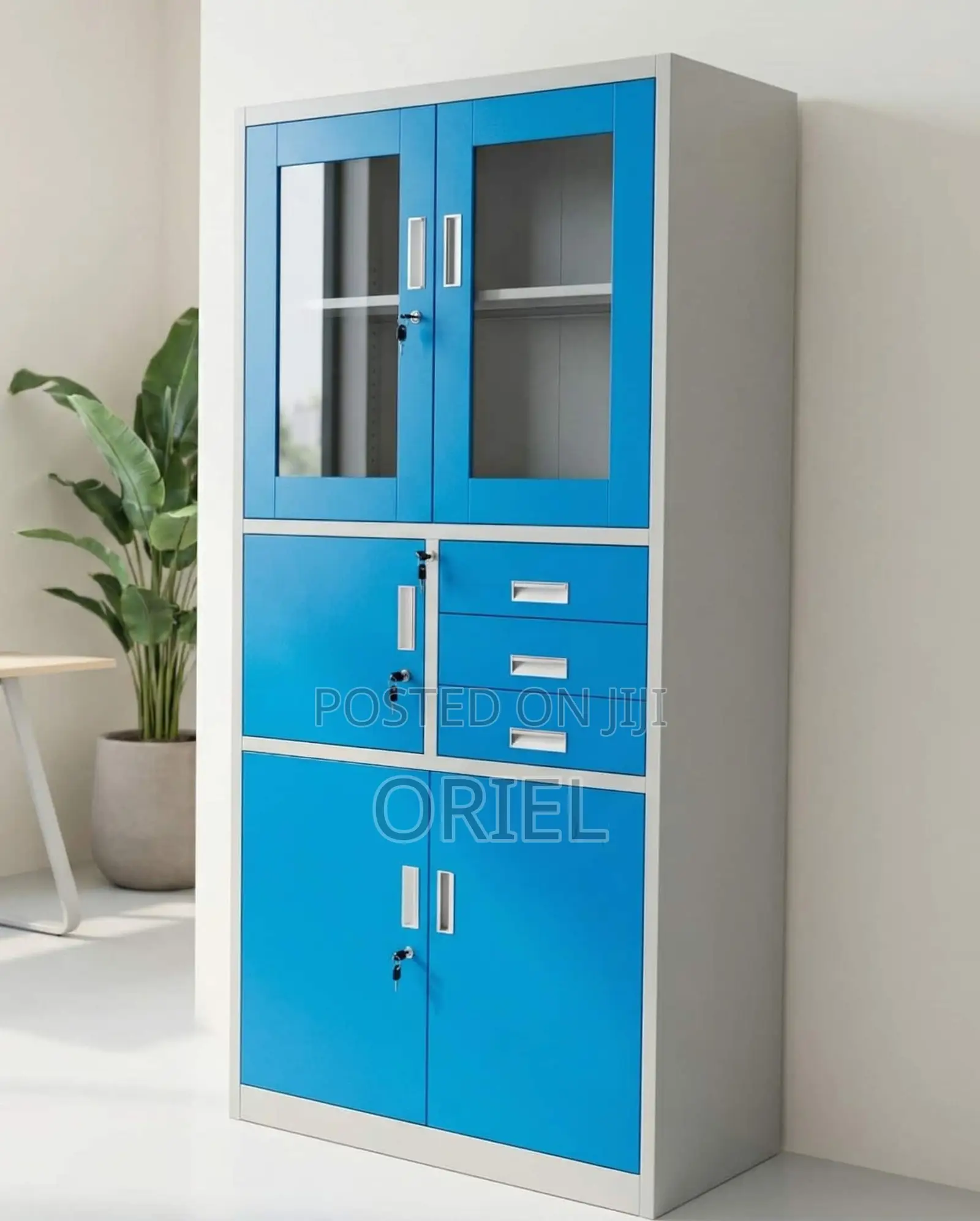 Office Cabinet : Blue Lockable Filing Cabinet With Safe