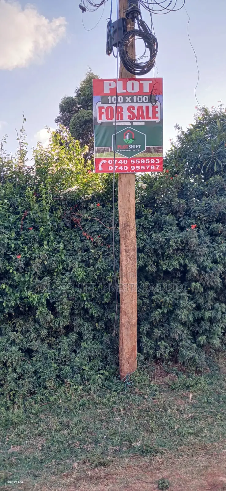 50*100 Bordering Southern Bypass at Thogoto 100m From Dagoretti Road.