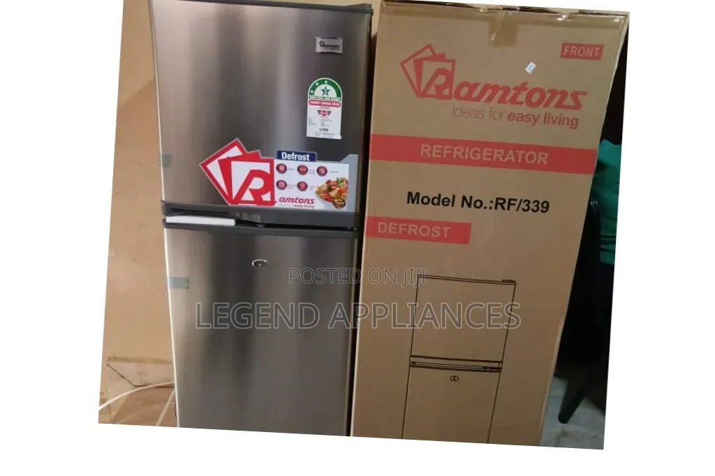 Ramtons 138 Litres Double Door Fridge – Stylish Spacious