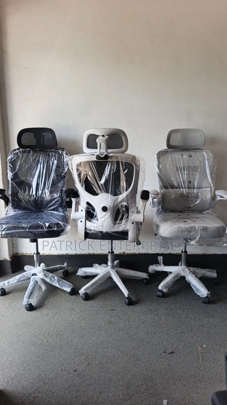 Ergonomic Mesh Office Chairs With Adjustable Headrests, Arms