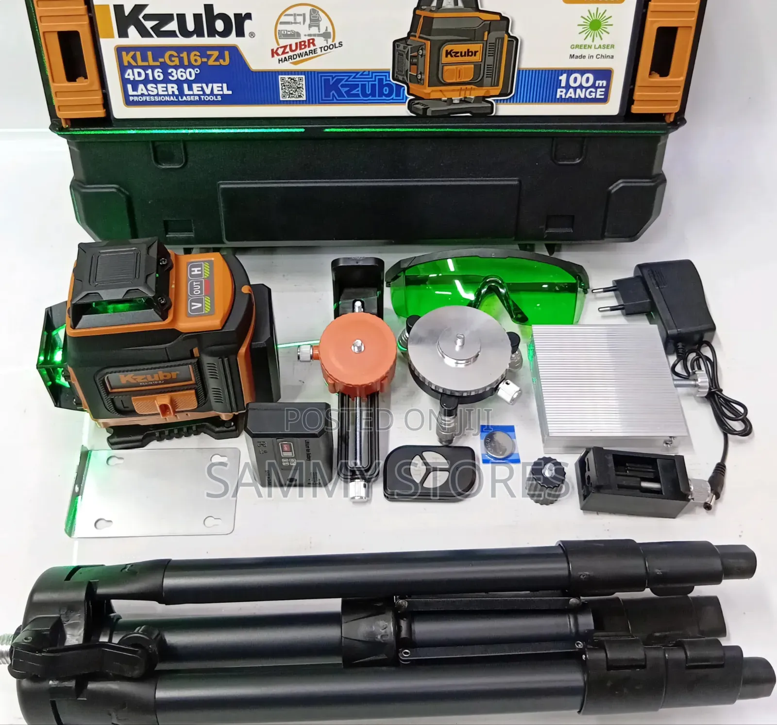 Kzubr Green Beam 16-Line Laser Level With Tripod