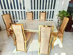 Modern 6-Seater Dining Table Chairs Set – Stylish Elegant