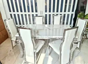 Modern 6-Seater Dining Table Chairs Set – Stylish Elegant