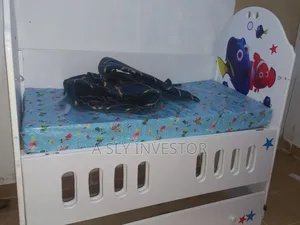 Baby Cot With Mattress and Side Guards