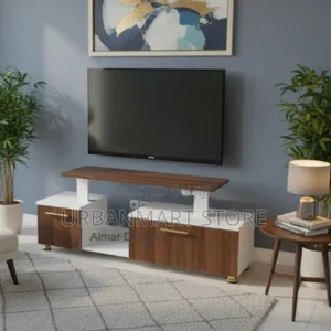 Istanbul 2 Modern TV Stand 4ft Brown and White