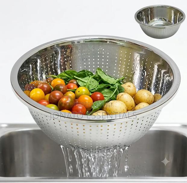 Stainless Steel Colander Strainer Bowl Set Kitchen Washing Basket