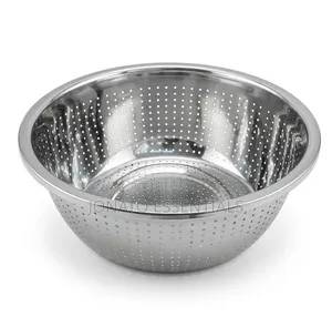 Stainless Steel Colander Strainer Bowl Set Kitchen Washing Basket