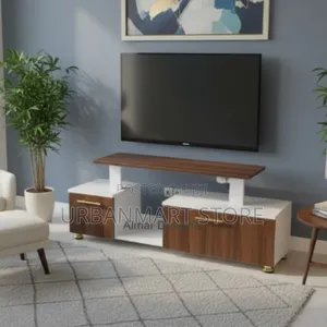Brand New 4ft Brown White TV Stand With LED Lights
