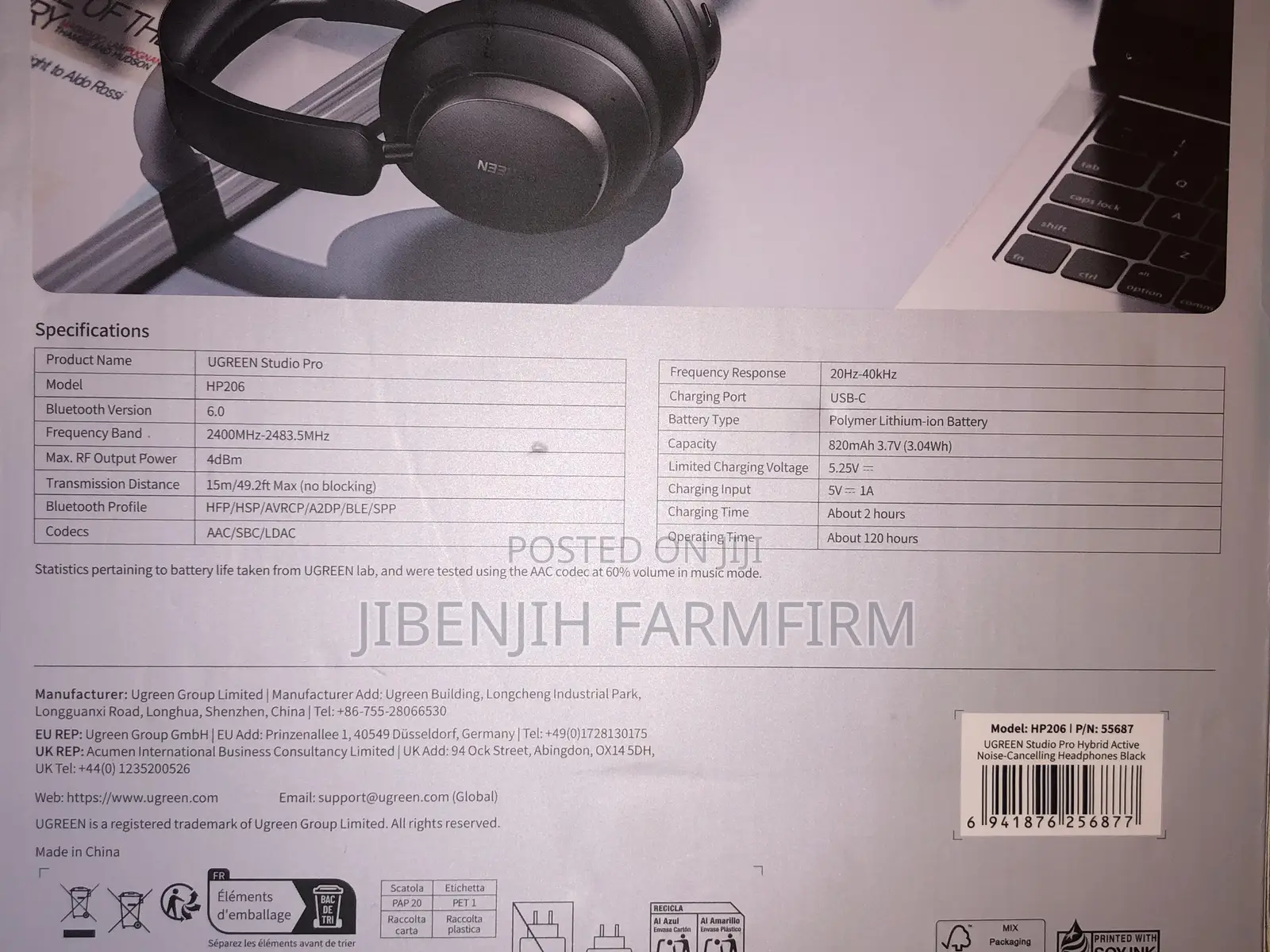UGREEN Studio Pro ANC Wireless Headphones