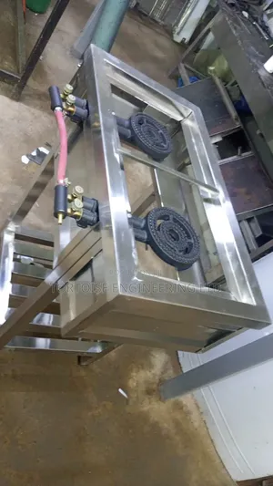 Stainless Steel Commercial Cooking Units 2 Ring Burner Combined