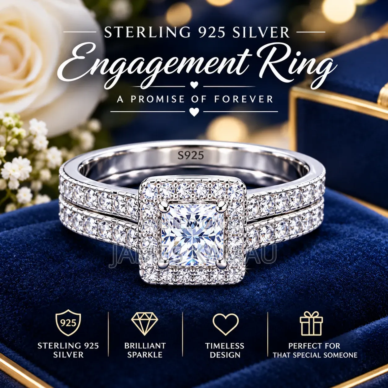 Classy Sterling 925 Silver Engagement Rings on Offer