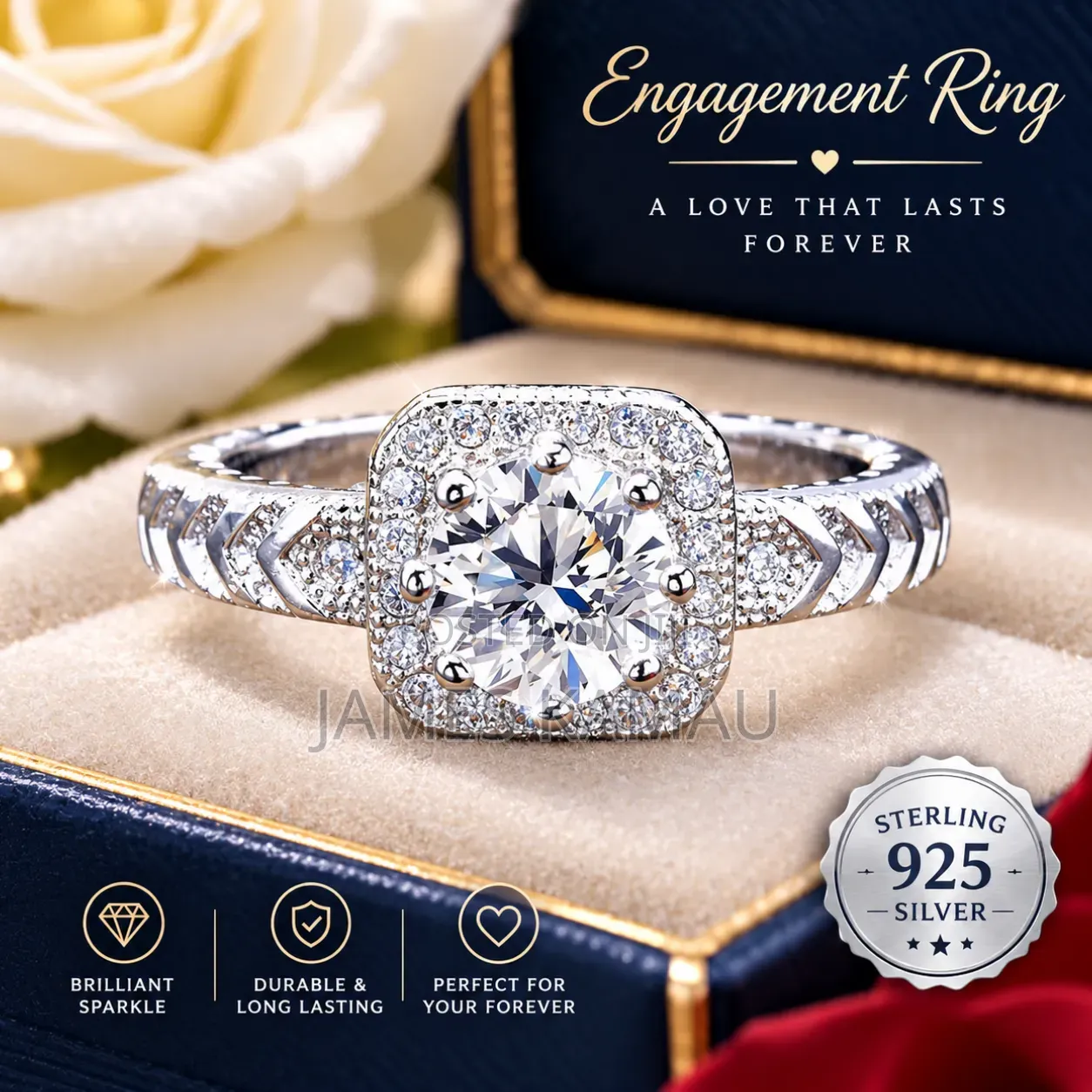 Classy Sterling 925 Silver Engagement Rings on Offer