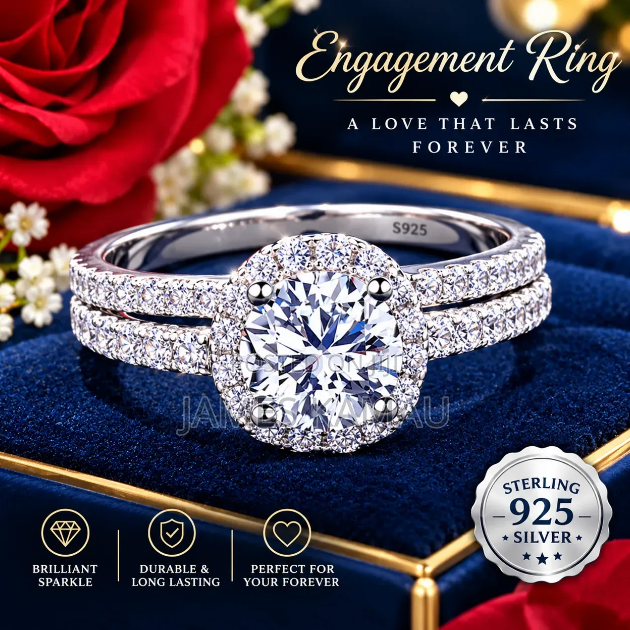 Classy Sterling 925 Silver Engagement Rings on Offer