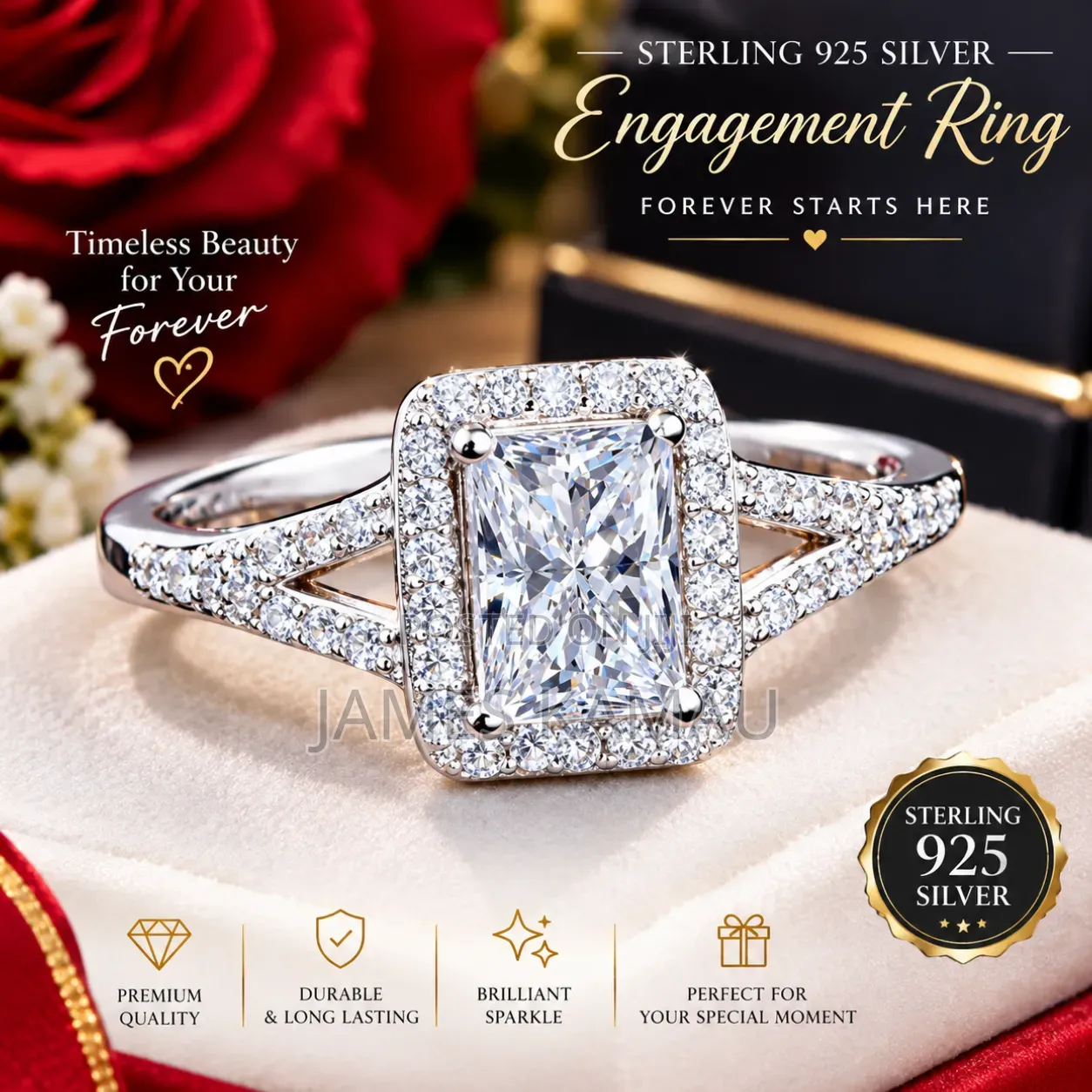 Classy Sterling 925 Silver Engagement Rings on Offer