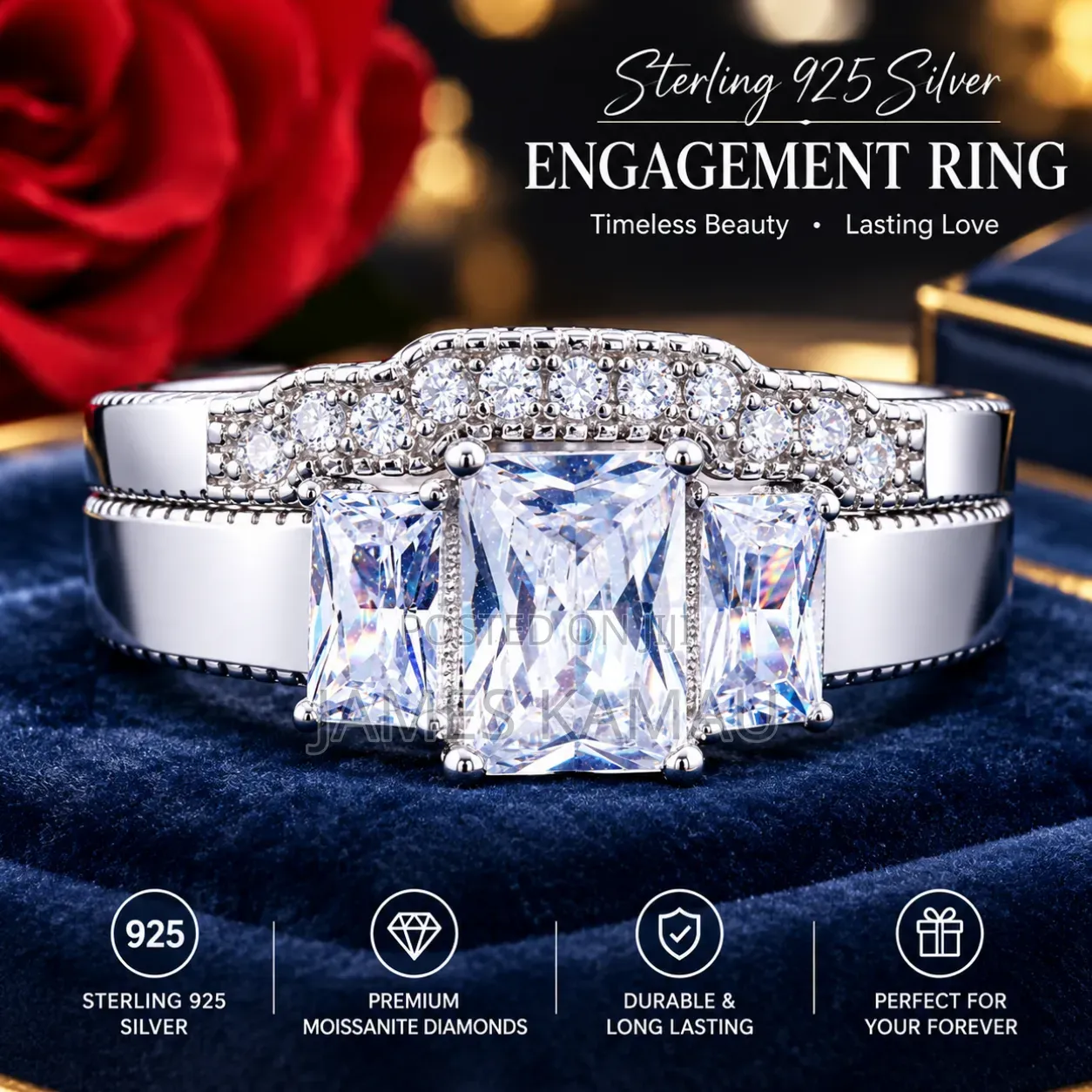 Classy Sterling 925 Silver Engagement Rings on Offer