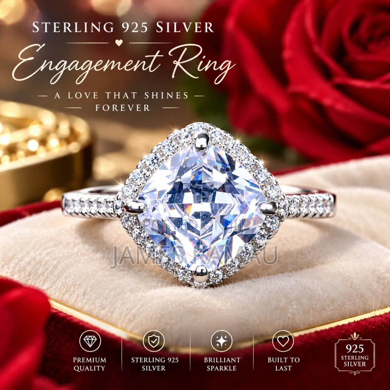 Classy Sterling 925 Silver Engagement Rings on Offer