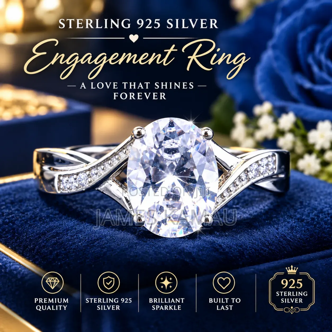 Classy Sterling 925 Silver Engagement Rings on Offer