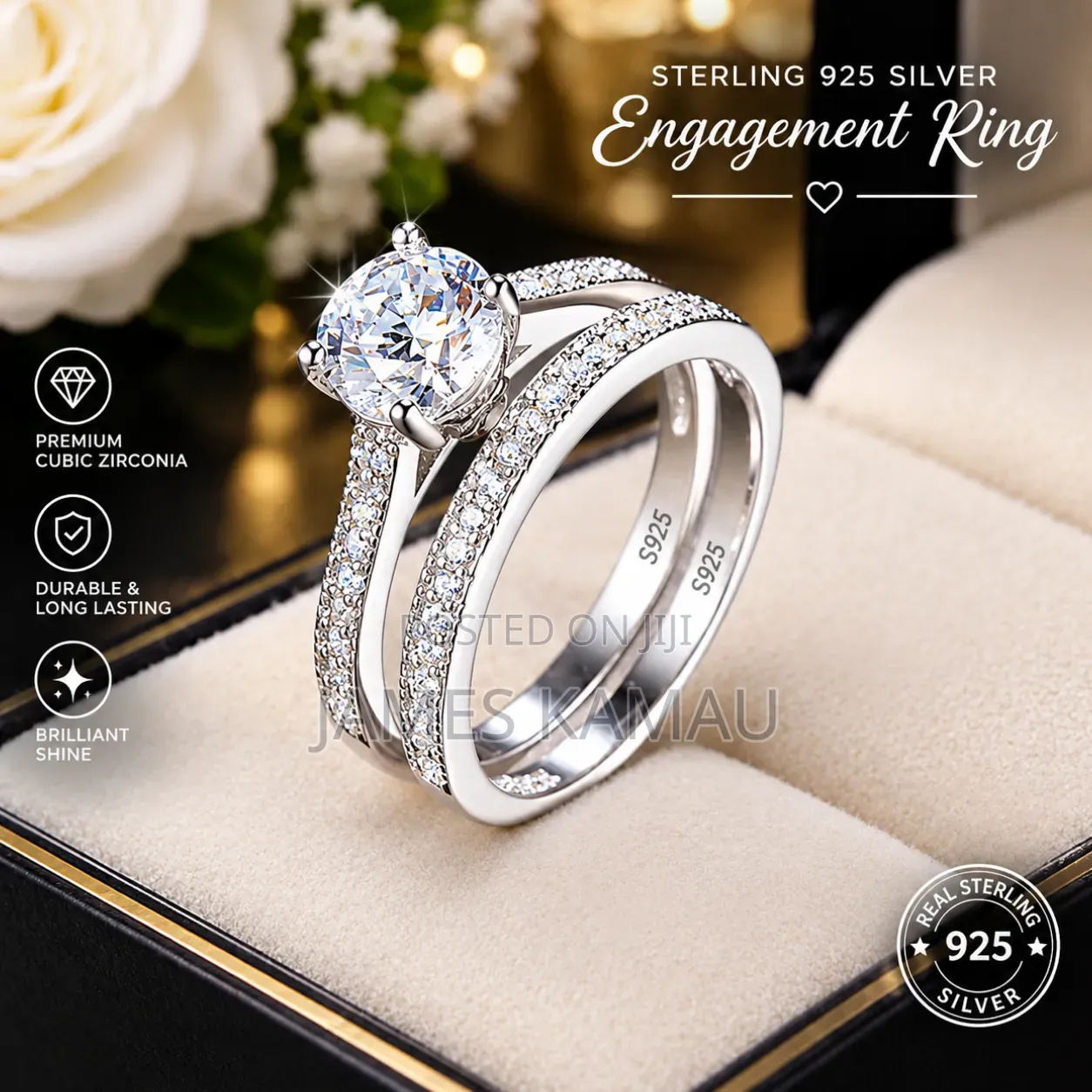 Classy Sterling 925 Silver Engagement Rings on Offer