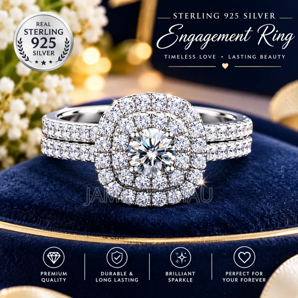 Classy Sterling 925 Silver Engagement Rings on Offer