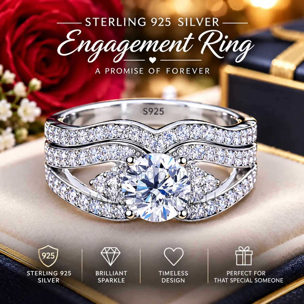 Classy Sterling 925 Silver Engagement Rings on Offer