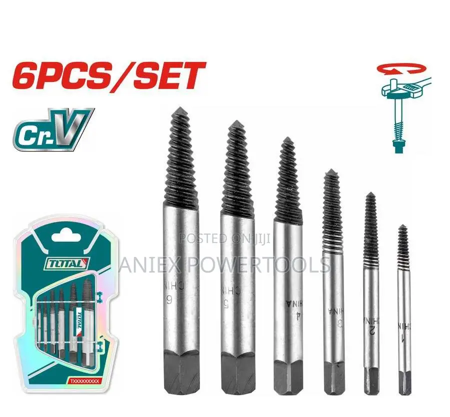 Total TACSE0061 6 PCS Screw Extractor Set