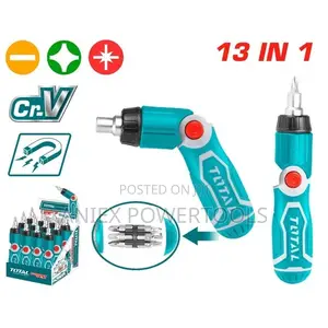 Total TACSD30136 13 IN 1 Ratchet Screwdriver Set