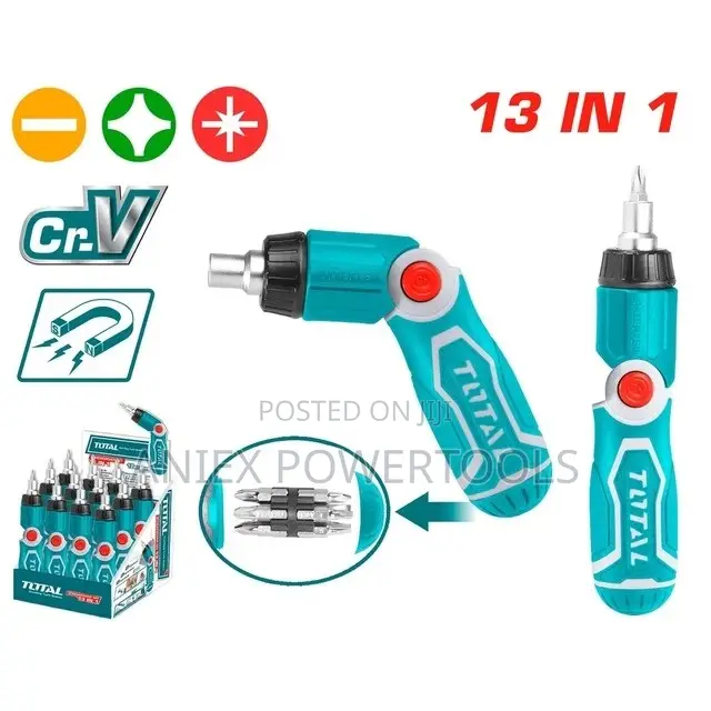 Total TACSD30136 13 IN 1 Ratchet Screwdriver Set