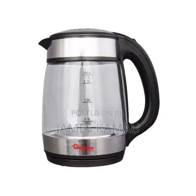 Ramtons RM/566 - 1.7L Cordless Glas Jug - Black SS Finish (1YR WRTY)