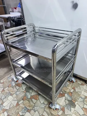Stainless Steel Food, Catering Trolley or Service Trolley Size 4ft