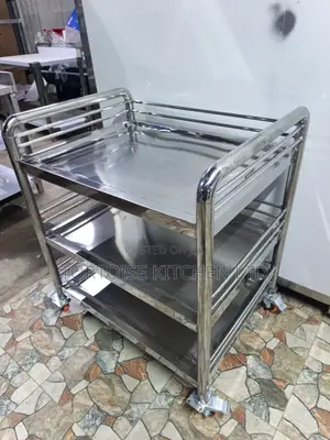 Stainless Steel Food, Catering Trolley or Service Trolley Size 4ft