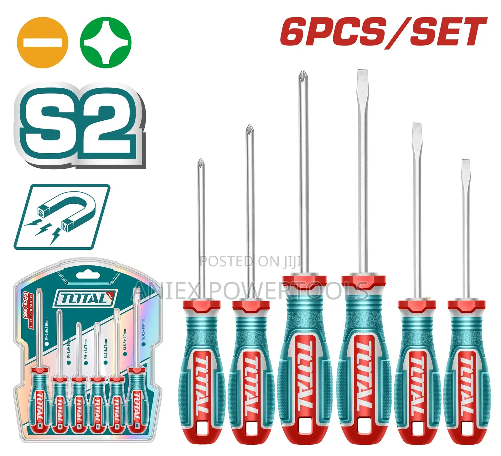 Total TKSDS0626 6 PCS Screwdriver Set