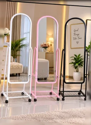 Mobile Full Body Dressing Mirror on Wheels – Elegant Design