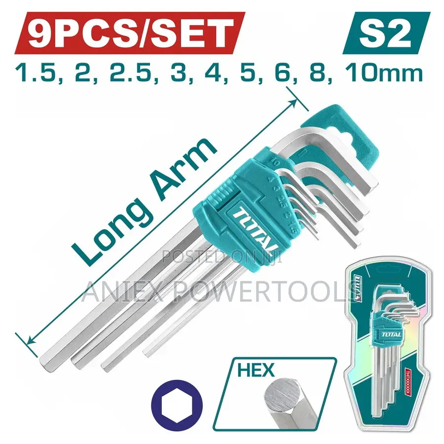 Total THT106191 Hex Key 9pcs