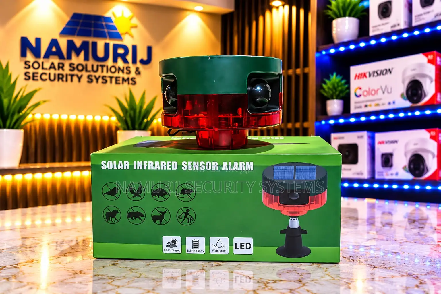 Solar Infrared Sensor Alarm Outdoor Security Alarm | Motion Detection