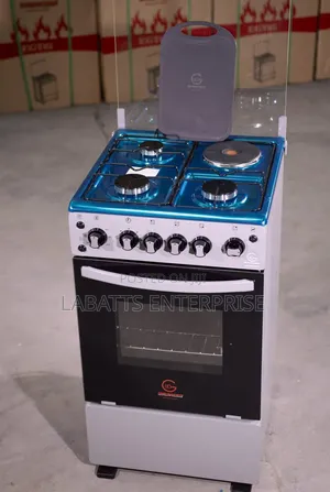 Eurochef 50×55 3+1 Gas Cooker – Stylish Silver Design 60L Oven