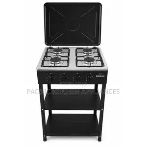 OLELON Gas Cooker Free Standing 4 Gas Burners, Jet Valve